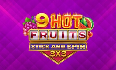 9 Hot Fruits Stick and Spin 3x3
