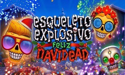 Esqueleto Explosivo Feliz Navidead